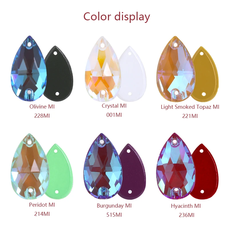 10 Pcs Teardrop Rhinestone For Needlework Beads For Crafts Dress Sequins Fabric Strass Decoration Glass Sewing on Crystal
10 Pcs Teardrop Rhinestone For Needlework Beads For Crafts Dress Sequins Fabric Strass Decoration Glass Sewing on Crystal