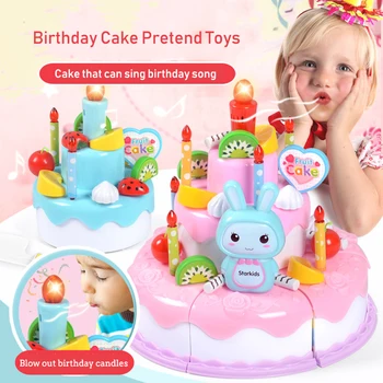 Children Kitchen Cutting Toys Birthday Cake Pretend Play Toys Plastic Miniature Cake With Light And Music Girls Education Toys
Children Kitchen Cutting Toys Birthday Cake Pretend Play Toys Plastic Miniature Cake With Light And Music Girls Education Toys