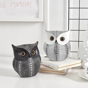 Nordic Style Minimalist Crafts White and Black Owl Animal Figurines Resin Statue Home Decoration Miniature Living Room Ornaments
Nordic Style Minimalist Crafts White and Black Owl Animal Figurines Resin Statue Home Decoration Miniature Living Room Ornaments