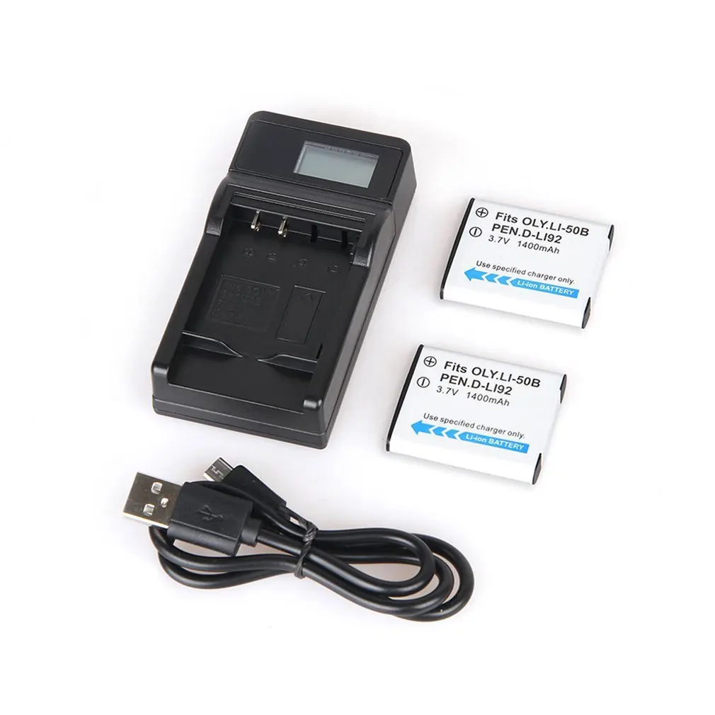 Li-50B 1400mAh Rechargeable Li-ion Batteries + USB Digital Camera Battery Charger Kit With LCD Display Screen
Li-50B 1400mAh Rechargeable Li-ion Batteries + USB Digital Camera Battery Charger Kit With LCD Display Screen