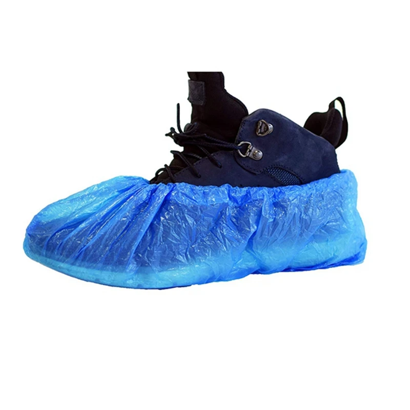SENDILI Shoe Covers Pack of 100 pcs Disposable Overshoes Waterproof Embossed Floor Carpet Protectors 