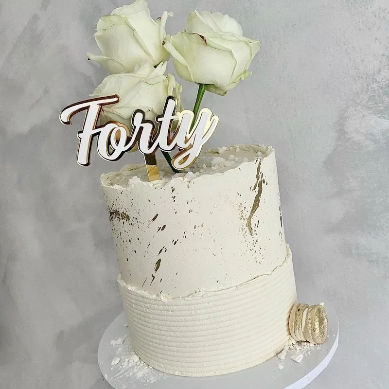 New DIY Numbers 40 Acrylic Cake Topper Double Letters Baking Cake Topper for Forty Birthday Party Cupcake Decoration Supplies
New DIY Numbers 40 Acrylic Cake Topper Double Letters Baking Cake Topper for Forty Birthday Party Cupcake Decoration Supplies