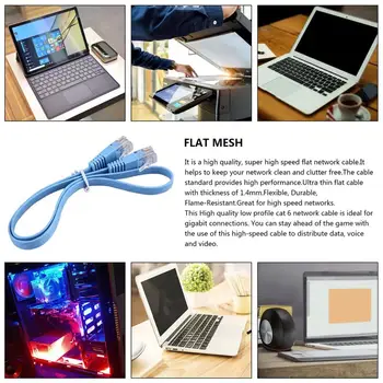 1pcs Super High Speed RJ45 CAT6 8P8C Flat Ethernet Patch Network Lan Cable 0.5m Cable Ethernet Network Cable
1pcs Super High Speed RJ45 CAT6 8P8C Flat Ethernet Patch Network Lan Cable 0.5m Cable Ethernet Network Cable