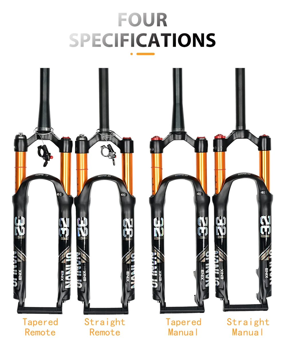 NANLIO Magnesium Alloy MTB Bicycle Supension Fork Air 26/27.5/29er Inch Mountain Bike 32 RL100mm Fork For A Bicycle Accessories NANLIO Magnesium Alloy MTB Bicycle Supension Fork Air 26/27.5/29er Inch Mountain Bike 32 RL100mm Fork For A Bicycle Accessories