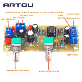 DC 10-24V Subwoofer Amplifier Preamp Board Subwoofer 22Hz-300Hz Frequency Filter Plate for Diy Kit
DC 10-24V Subwoofer Amplifier Preamp Board Subwoofer 22Hz-300Hz Frequency Filter Plate for Diy Kit