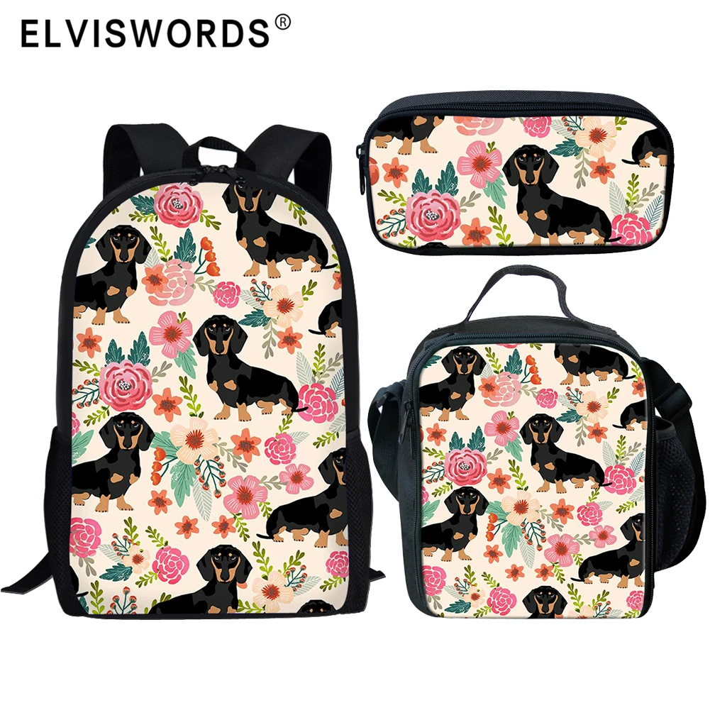 Dachshund Flower Print School Bags 3Pcs/Set Mochila Escolar Cute Dog Kids Satchel Rucksack Boys Girls Orthopedic School Backpack
Dachshund Flower Print School Bags 3Pcs/Set Mochila Escolar Cute Dog Kids Satchel Rucksack Boys Girls Orthopedic School Backpack