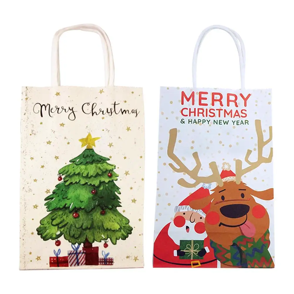 5pcs christmas paper gift box bags 2020 christmas