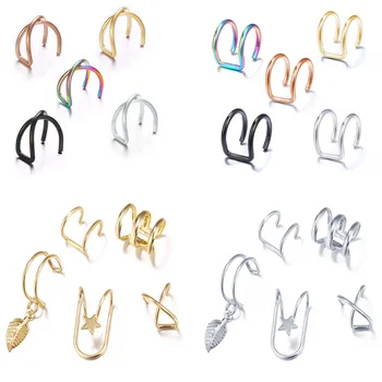 No Pierced Ear Clip Cross C Shape Clip On Earrings Ear Cuff Women Earrings Fashion Gold Cartilage Punk Jewelry Ear Wrap Earcuff
No Pierced Ear Clip Cross C Shape Clip On Earrings Ear Cuff Women Earrings Fashion Gold Cartilage Punk Jewelry Ear Wrap Earcuff