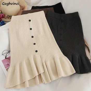 Mermaid Skirts Womens Buttons Knitting Solid Elegant Elastic High Waist Skirt Women All-match Popular Side-slit Slim Comfortable
Mermaid Skirts Womens Buttons Knitting Solid Elegant Elastic High Waist Skirt Women All-match Popular Side-slit Slim Comfortable
