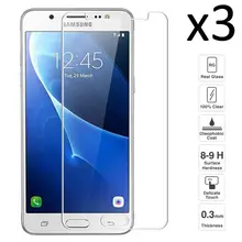 Samsung Galaxy J5 2016 J510, protecteur d'écran en verre trempé, transparent, anti-rayures, anti-choc, 3 pièces=