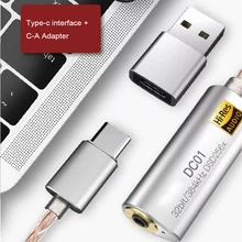 Tipo-c a 3.5mm 2.5mm adaptador de amplificador de auscultadores para ibasso dc01 dc02 usb dac para android pc ipad alta fidelidade contrata adaptador de cabo(China)