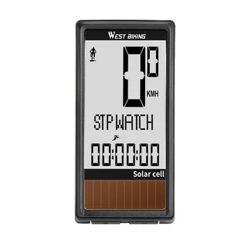 WEST BIKING Large Screen LCD Wireless Solar Energy Bike Computer Multifunction Waterproof Cycle Bicycle Speedometer Odometer
WEST BIKING Large Screen LCD Wireless Solar Energy Bike Computer Multifunction Waterproof Cycle Bicycle Speedometer Odometer