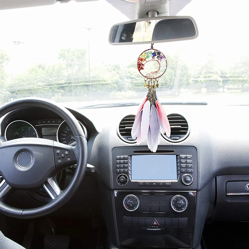 7 Chakra Stones Reiki Healing Dream Catcher Car Rear View Mirror Charm Decoration Handmade Tree of Life Hanging Ornament Gemston
7 Chakra Stones Reiki Healing Dream Catcher Car Rear View Mirror Charm Decoration Handmade Tree of Life Hanging Ornament Gemston