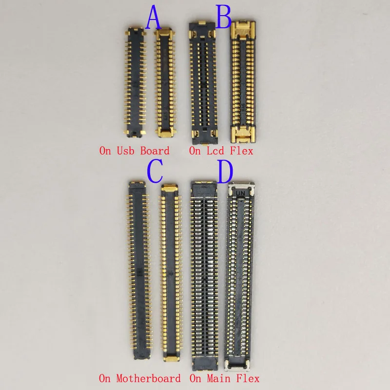 2Pcs Lcd Display Screen Flex FPC Connector Plug On Board For Samsung Galaxy A805F A80 A805 A70S A707F A707 A70 A705 40 78 Pin | Мобильные