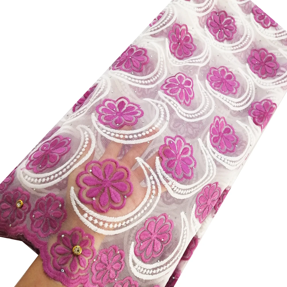 african-lace-fabric-5-yards-light-purple