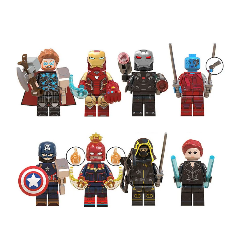 8PCS/LOT Super Heroes Avengers Endgame Building Blocks Iron man Legoinglys Mini Action Figures Brick Kids Toys Gifts Doll
8PCS/LOT Super Heroes Avengers Endgame Building Blocks Iron man Legoinglys Mini Action Figures Brick Kids Toys Gifts Doll