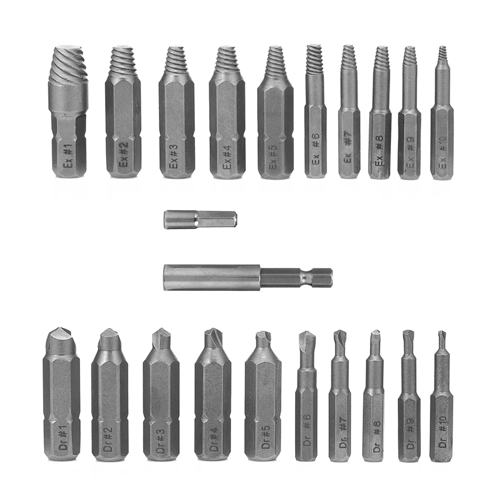 22pcs Screw Extractor Drill Bit With Magnetic Extension Bit Holder Socket Adapter Screw Extractor Drill Bit Set With Storage Box
22pcs Screw Extractor Drill Bit With Magnetic Extension Bit Holder Socket Adapter Screw Extractor Drill Bit Set With Storage Box