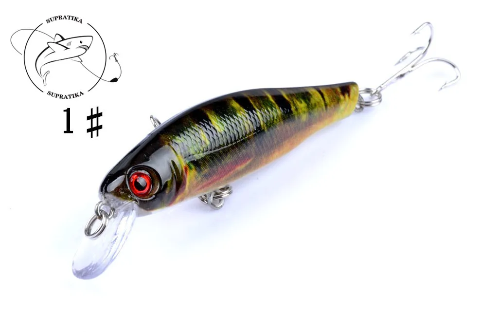 Фото Fishing Lures Colorful Painting Bionic Skin 8.5cm/8.7g Minnow Hard Bait 3D Eyes Wobblers Artificial Baits Isca Pesca Fish Tackle | Спорт и