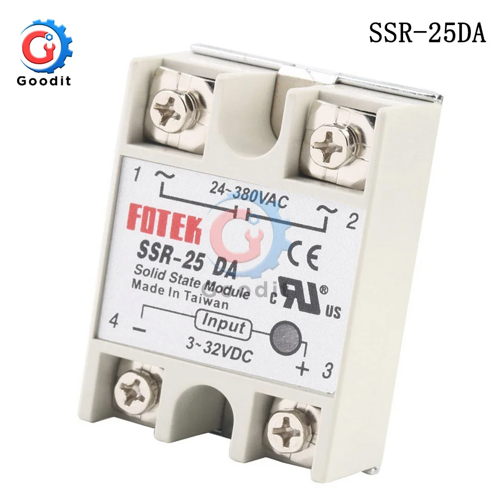 SSR-25DA 40A Input 3-32V DC Output 24-380V AC Solid State Relay Module Single Phase Semi-Conductor Relay Shield Board
SSR-25DA 40A Input 3-32V DC Output 24-380V AC Solid State Relay Module Single Phase Semi-Conductor Relay Shield Board