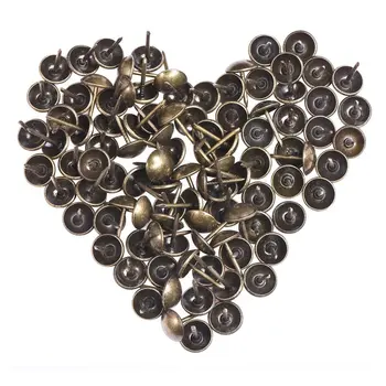 Upholstery Tacks Antique Brass Furniture Nails Pins, 11x17 mm, 120pcs 
Upholstery Tacks Antique Brass Furniture Nails Pins, 11x17 mm, 120pcs