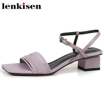 Lenkisen new arrival full grain leather high quality peep toe med heel Korean street pretty girls dating sweet sandals women L16
Lenkisen new arrival full grain leather high quality peep toe med heel Korean street pretty girls dating sweet sandals women L16