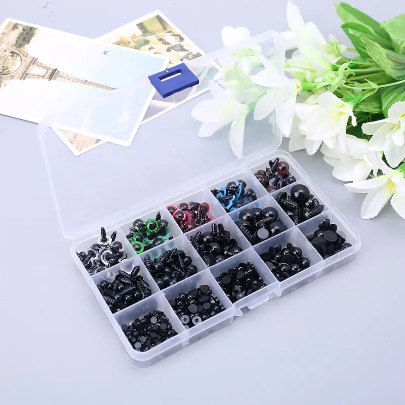 566 Pcs Colorful Plastic Crafts Safety Eyes 15 Grid DIY Kit with Washer for Bear Soft Dolls Craft Toy Animal Doll Felting Access
566 Pcs Colorful Plastic Crafts Safety Eyes 15 Grid DIY Kit with Washer for Bear Soft Dolls Craft Toy Animal Doll Felting Access