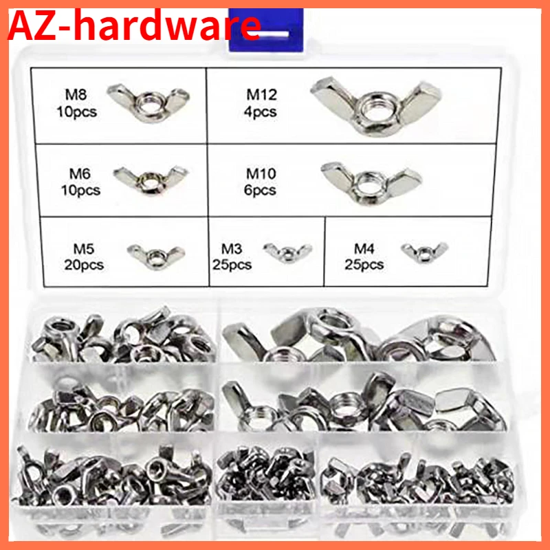 304 stainless steel butterfly screw hand twisting nut suit M3 M4 M5 M6 M8 M10 M12 fasten butterfly nut suit 100 grain
304 stainless steel butterfly screw hand twisting nut suit M3 M4 M5 M6 M8 M10 M12 fasten butterfly nut suit 100 grain