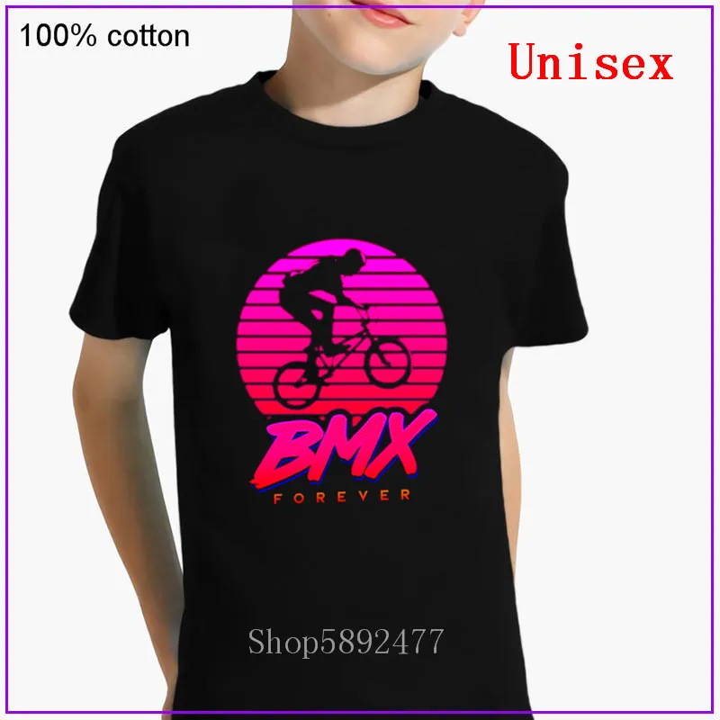 Детская Хлопковая футболка с круглым вырезом BMX forever 2020 короткими рукавами