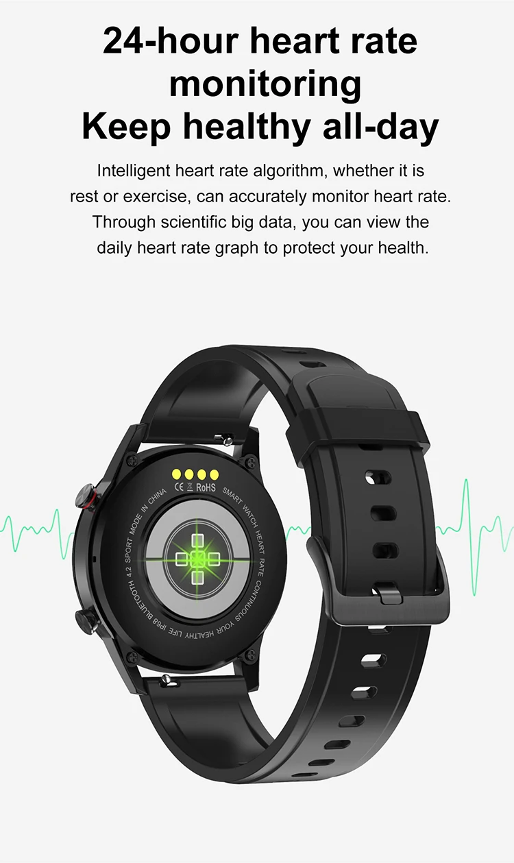 Smart Watch Bluetooth Call Waterproof Fitness Bracelet Heart Rate Monitor Compatible system: IOS / Android FunctionsIP68 waterproof, Large memory 10 dials selection, Dial pad (Bluetooth…