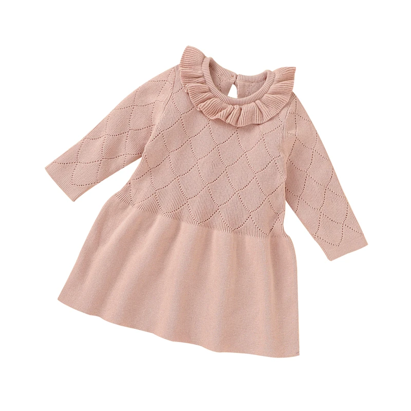 Infant Toddler Kids Baby Girls Autumn Sweater Dresses Long Sleeve Ruffles Neck Knitted Warm Cute Casual Solid A Line Dress
Infant Toddler Kids Baby Girls Autumn Sweater Dresses Long Sleeve Ruffles Neck Knitted Warm Cute Casual Solid A Line Dress