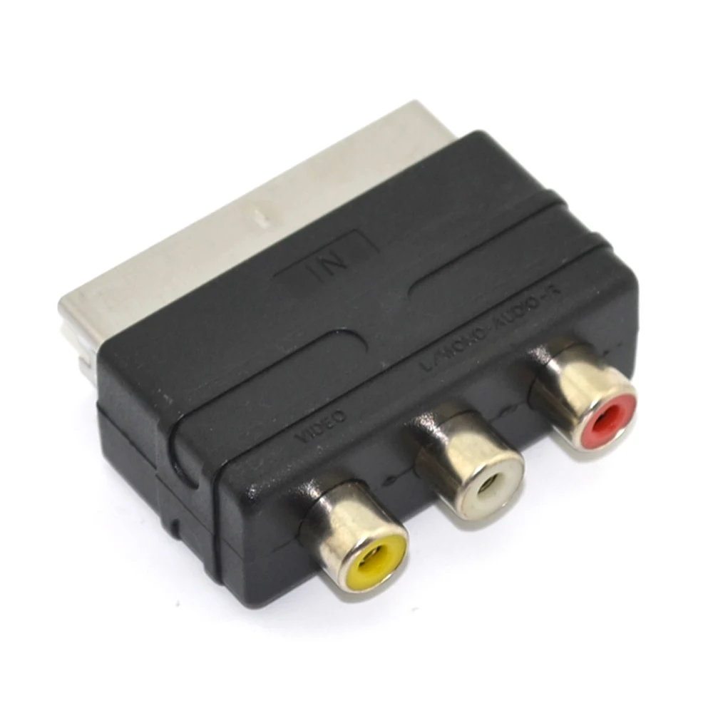 High quality Scart Male Plug to 3RCA Phono Female AV TV Audio Video Adapter Input for PS4 for WII DVD VCR
High quality Scart Male Plug to 3RCA Phono Female AV TV Audio Video Adapter Input for PS4 for WII DVD VCR