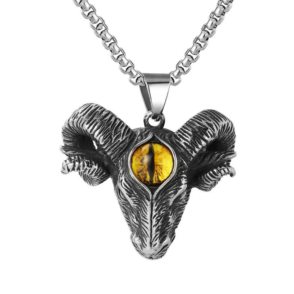 Loredana Fashion exquisite Hell series jewelry necklace for men.Retro style semi - gem with horn skull stainless steel necklace
Loredana Fashion exquisite Hell series jewelry necklace for men.Retro style semi - gem with horn skull stainless steel necklace