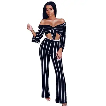 Elegant Off The Shoulder Striped Two Piece Set Casual Sleah Neck Bow Pullover Top With Pants Women Set Evening Club Party Outfit
Elegant Off The Shoulder Striped Two Piece Set Casual Sleah Neck Bow Pullover Top With Pants Women Set Evening Club Party Outfit