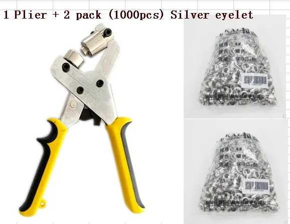 

1pcs Mini Hand Press Grommet Puncher Plier Punching Machine Tool+Eyelet 10mm 1000pcs for the exhibition punching poster flag