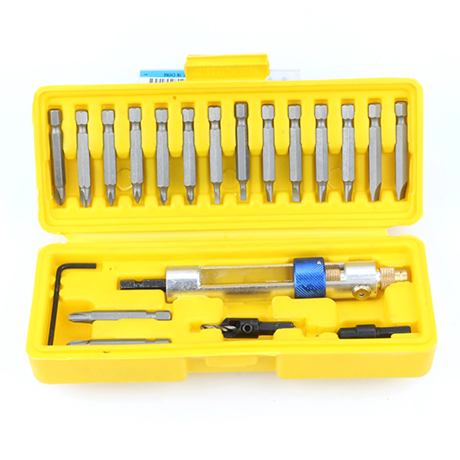 Half Time Drill Driver Multi Screwdriver Sets Updated Version 16 Different Kinds Head with Countersink Bits Allen Wrench
Half Time Drill Driver Multi Screwdriver Sets Updated Version 16 Different Kinds Head with Countersink Bits Allen Wrench