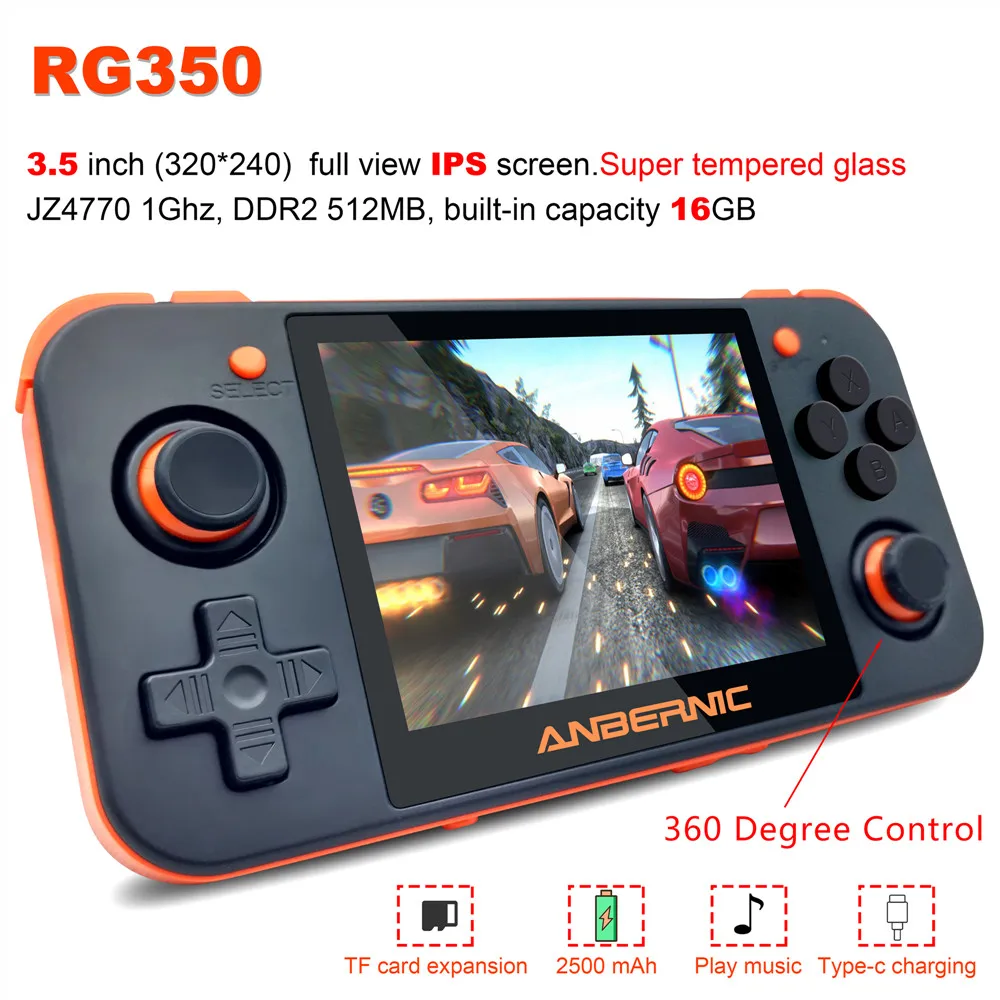 RG350 Handheld Game Console 3.5 inch Full View IPS Screen 3000+ games ps1 game 64bit opendingux 16 Emulators Retro Game Player
RG350 Handheld Game Console 3.5 inch Full View IPS Screen 3000+ games ps1 game 64bit opendingux 16 Emulators Retro Game Player