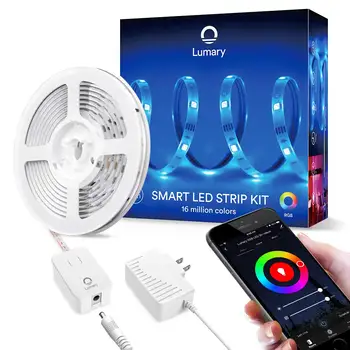 Smart WiFi LED Strip Lights 16.4FT IP44 Waterproof RGB 5050 LED Light Kit Work with Alexa Google Home IFTTT App-Controlled jk876
Smart WiFi LED Strip Lights 16.4FT IP44 Waterproof RGB 5050 LED Light Kit Work with Alexa Google Home IFTTT App-Controlled jk876