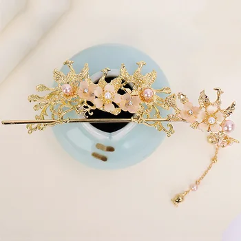

Antique tiara Wei Jin Han costume hair accessories classic temperament show wo bride tiara set hairpin rockhopper long tassel