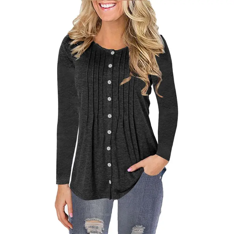Womens Autumn Long Sleeve T-Shirt Gradient Color Patchwork Button Down Pleated Striped Pullover Tops Plus Size S-5XL
Womens Autumn Long Sleeve T-Shirt Gradient Color Patchwork Button Down Pleated Striped Pullover Tops Plus Size S-5XL