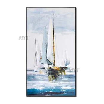 100% HandPainted White Sailboat Oil Painting On Canvas Home Decorative Wall Artwork Modern Abstraction Used For Decoration
100% HandPainted White Sailboat Oil Painting On Canvas Home Decorative Wall Artwork Modern Abstraction Used For Decoration