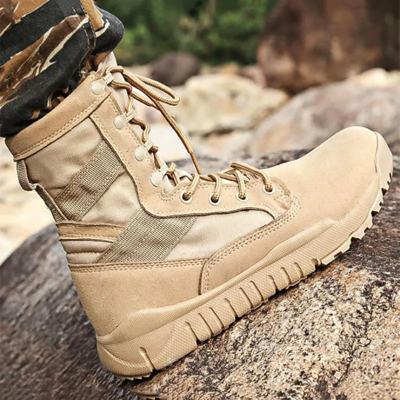 Men Outdoor Military Tactical Boots Lightweight Waterproof Breathable Non-Slip Combat Boots Climbing Training Hiking Sports Shoe
Men Outdoor Military Tactical Boots Lightweight Waterproof Breathable Non-Slip Combat Boots Climbing Training Hiking Sports Shoe