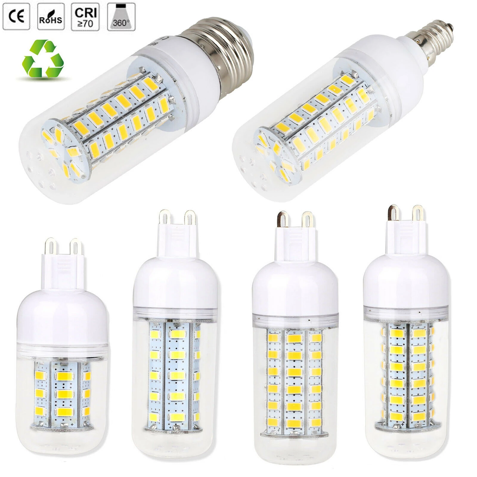 

3W-15W LED Corn Light Bulbs E14 E27 B22 G9 GU10 AC 110V 220V 5730 SMD Ampoule Bombilla Candle Lamp for Home Bedroom Super Bright