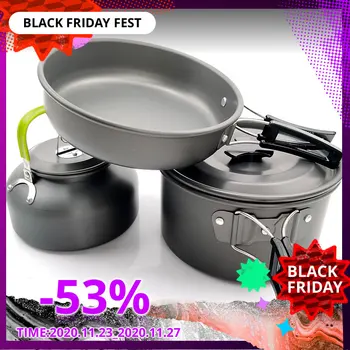 Camping Cookware Set Outdoor Portable Camping Pot 1-2 People Wild Picnic Barbecue Tableware Pot Travel Pan Hiking Picnic Tools
Camping Cookware Set Outdoor Portable Camping Pot 1-2 People Wild Picnic Barbecue Tableware Pot Travel Pan Hiking Picnic Tools