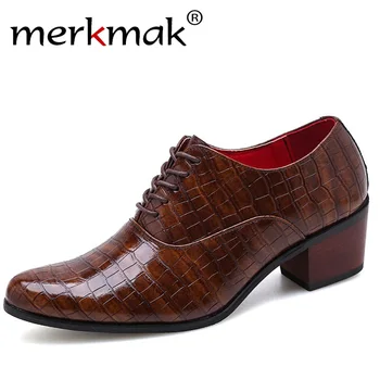 Merkmak 2020 New Genuine Leather Dress Shoes Male Business Crocodile Pattern Pointed Toe High Heels Oxford Shoe Wedding Party
Merkmak 2020 New Genuine Leather Dress Shoes Male Business Crocodile Pattern Pointed Toe High Heels Oxford Shoe Wedding Party