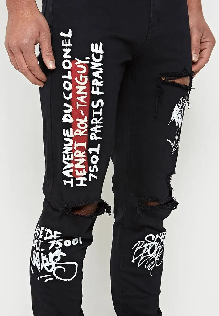 Men's Hole Jeans Men's European Hip Hop Style Summer Jeans New Denim Doodle Elastic Slim Denim Pants Men
Men's Hole Jeans Men's European Hip Hop Style Summer Jeans New Denim Doodle Elastic Slim Denim Pants Men