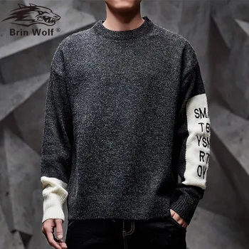 Brin Wolf Brand sweater men 2019 autumn winter jersey Jumper Robe hombre pull homme hiver pullover men o-neck Knitted sweaters
Brin Wolf Brand sweater men 2019 autumn winter jersey Jumper Robe hombre pull homme hiver pullover men o-neck Knitted sweaters