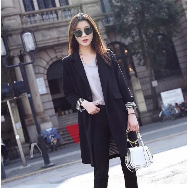 Online Celebrity Small Suit Coat Mid-length Slimming Korean-style 2019 New Style Spring And Autumn Casual Loose-Fit Black And Wh
Online Celebrity Small Suit Coat Mid-length Slimming Korean-style 2019 New Style Spring And Autumn Casual Loose-Fit Black And Wh