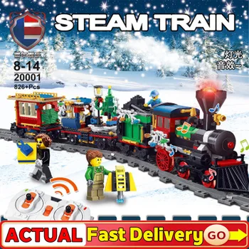 826 Pcs 20001 Remote Control Electric Light Retro Steam Winter Holiday Train Model Building Blocks Bricks Children's Toys Gifts
826 Pcs 20001 Remote Control Electric Light Retro Steam Winter Holiday Train Model Building Blocks Bricks Children's Toys Gifts