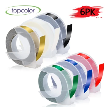 Topcolor 6PK 3D Embossing Label Tape Compatible Dymo Label Maker Machine 9mm Embosser Tape for Manual Typewriter Motex E101 E202
Topcolor 6PK 3D Embossing Label Tape Compatible Dymo Label Maker Machine 9mm Embosser Tape for Manual Typewriter Motex E101 E202