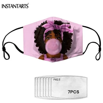 INSTANTARTS Hot Style African Gilrs Printed Women Girls Face Masks with 7pcs PM 2.5 Filters Mouth Washable Reusable Mascarillas
INSTANTARTS Hot Style African Gilrs Printed Women Girls Face Masks with 7pcs PM 2.5 Filters Mouth Washable Reusable Mascarillas